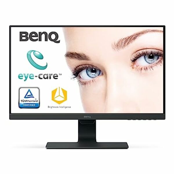 BenQ GW2480L 23.8 inch FHD 1080p Eye-Care, IPS LED Monitor, 1920x1080, Cable Management, HDMI, Eyesafe,Low Blue Light Plus, Ultra Slim Bezel, Brightness Intelligence tech,