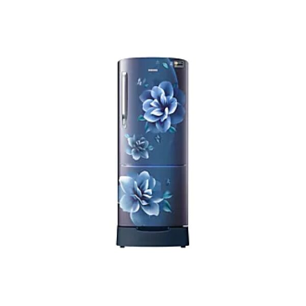 Samsung 223L 3 Star Inverter Direct-Cool Single Door Refrigerator (RR20C2823CU/NL,Camellia Blue) Base Stand Drawer 2023 Model