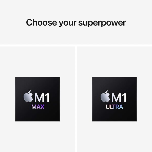 Apple 2022 Mac Studio M1 Ultra chip with 20‑core CPU and 48‑core GPU, 64GB RAM, 1TB SSD - Silver - Image 4