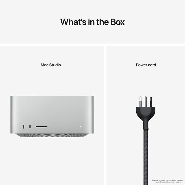 Apple 2022 Mac Studio M1 Max chip with 10‑core CPU and 24‑core GPU, 32GB RAM, 512GB SSD - Silver - Image 5