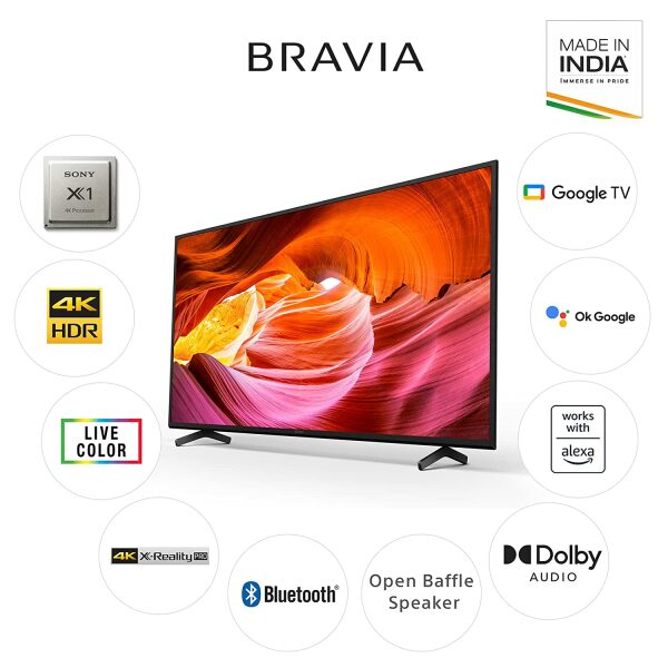 Sony Bravia 108 cm (43 inches) 4K Ultra HD Smart LED Google TV KD-43X75K (Black) (2022 Model) | with Alexa Compatibility - Image 5