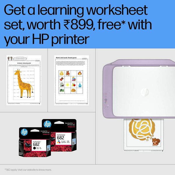 HP Deskjet 2331 Colour Printer, Scanner and Copier for Home/Small Office, Compact Size, Reliable, Easy Set-Up Through HP Smart App On Your Pc Connected Through USB, Ideal for Home. - Image 6