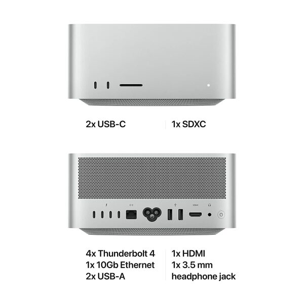 Apple 2022 Mac Studio M1 Max chip with 10‑core CPU and 24‑core GPU, 32GB RAM, 512GB SSD - Silver - Image 7