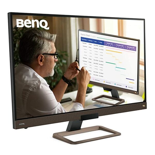 BenQ EW3280U 32 inch(81cm)Premium IPS 4K Bezel-less Monitor with REMOTE CONTROL- EyeCare,AMDFreesync,HDR10,VESA HDR400,Premium Sound with TreVolo,95%DCI-P3,HDMI,DP,USB-C(PD 60W)(Metallic Brown-Black) - Image 2
