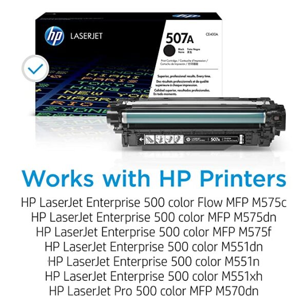HP 507A Laserjet Toner Cartridge - Black - Image 2