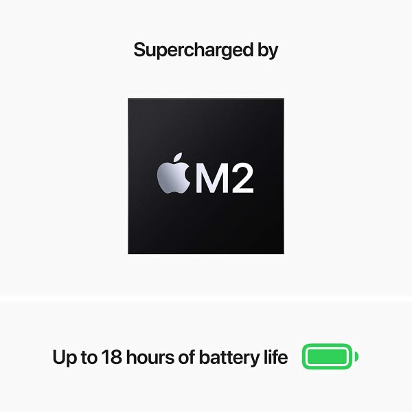 Apple 2022 MacBook Air Laptop with M2 chip: 34.46 cm (13.6-inch) Liquid Retina Display, 8GB RAM, 256GB SSD Storage, Backlit Keyboard, 1080p FaceTime HD - Image 4