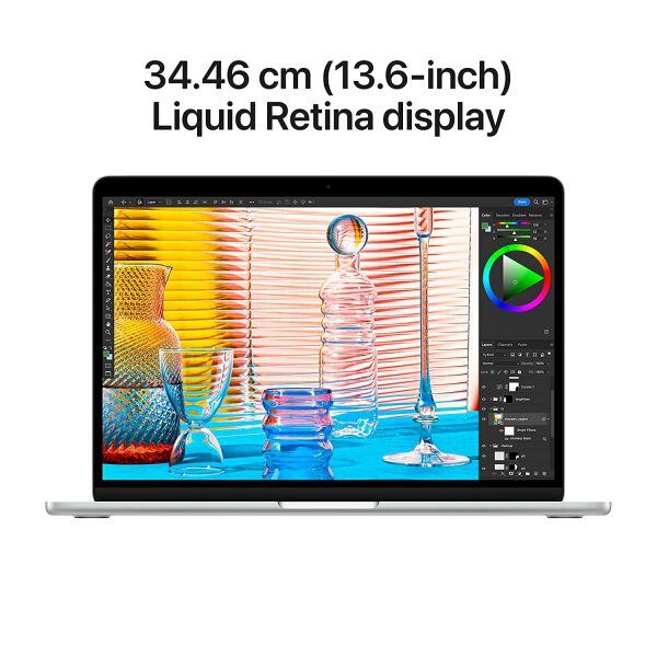 Apple 2022 MacBook Air Laptop with M2 chip: 34.46 cm (13.6-inch) Liquid Retina Display, 8GB RAM, 256GB SSD Storage, Backlit Keyboard, 1080p FaceTime HD - Image 6
