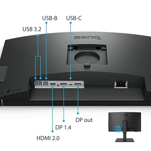 BenQ PD2506Q 25 inches LCD 2560 x 1440 Pixels Designer Monitor, QHD, 95% P3, HDR, USB-C, AQCOLOR Technology, USB-C, Factory-Calibrated, Darkroom Mode, Animation Mode, CAD/CAM Mode, Black - Image 4
