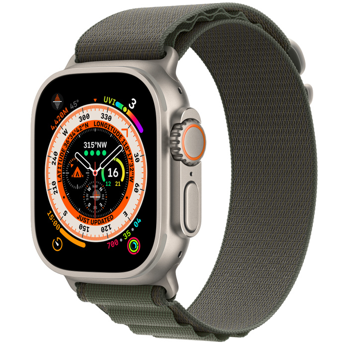 Loop | Case DATAMATION Apple with Large Titanium Ultra Cellular, Watch Orange GPS Alpine 49mm +