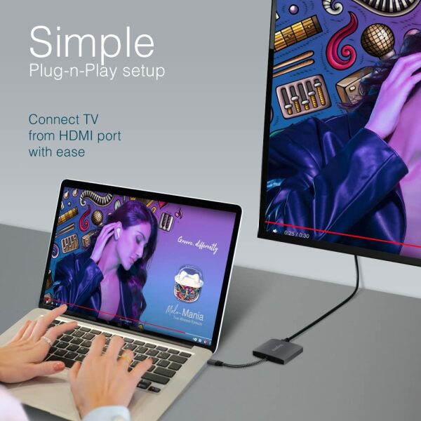 FINGERS Topnotch 3-in-1 Type-C USB Hub (Slate Grey) - Image 4
