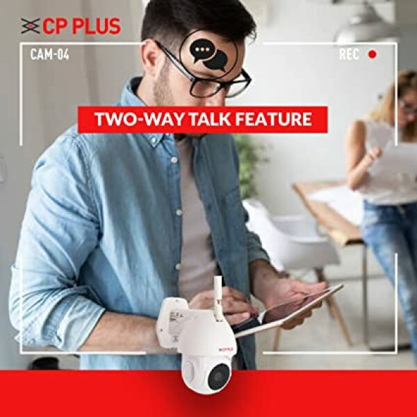 CP PLUS 4MP Outdoor Smart Wi-fi PT Camera | 360° with Pan & Tilt | Two Way Talk | Night Vision| SD Card (Up to 128 GB) | Alexa & Google Support | IP Ratings – IP65 | CP-Z41A - Image 2