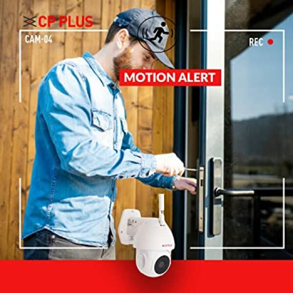 CP PLUS 4MP Outdoor Smart Wi-fi PT Camera | 360° with Pan & Tilt | Two Way Talk | Night Vision| SD Card (Up to 128 GB) | Alexa & Google Support | IP Ratings – IP65 | CP-Z41A - Image 5