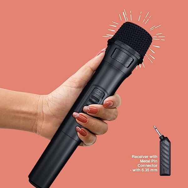 FINGERS Freedom Mic-30 Wireless Mic with 6.35 mm Receiver (7 hrs Battery Life | Ideal for Outdoors and Indoors) - Image 4