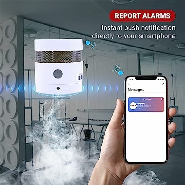 CP PLUS Smart Wi-Fi Smoke Sensor - CP-HAS-S1-W, White - Image 4