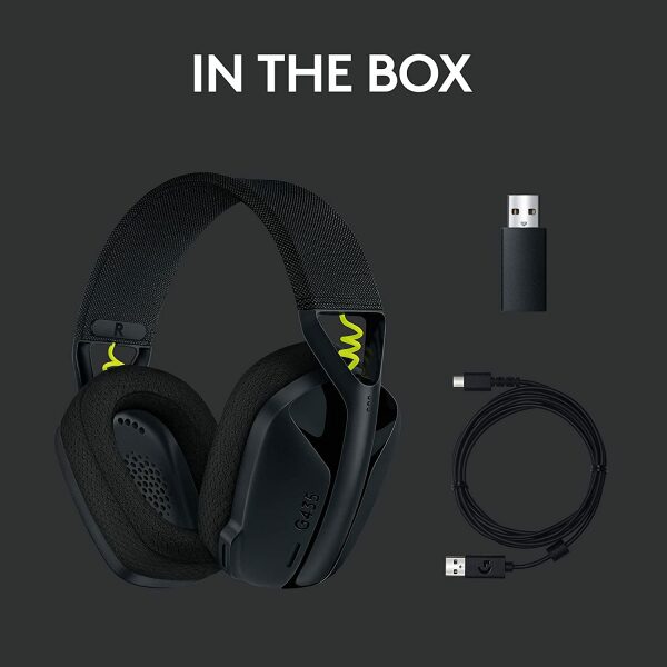 Logitech G435 Lightspeed and Bluetooth Wireless Over Ear Gaming Headphones - Lightweight with Dual mics, 18h Battery, Compatible with Dolby Atmos, PC, PS4, PS5, Mobile - White - Image 23