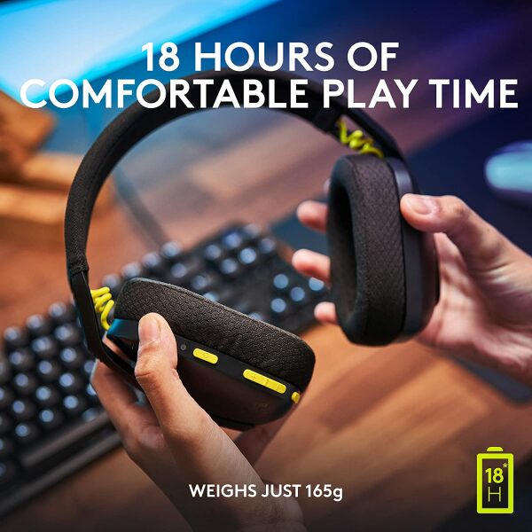 Logitech G435 Lightspeed and Bluetooth Wireless Over Ear Gaming Headphones - Lightweight with Dual mics, 18h Battery, Compatible with Dolby Atmos, PC, PS4, PS5, Mobile - White - Image 24