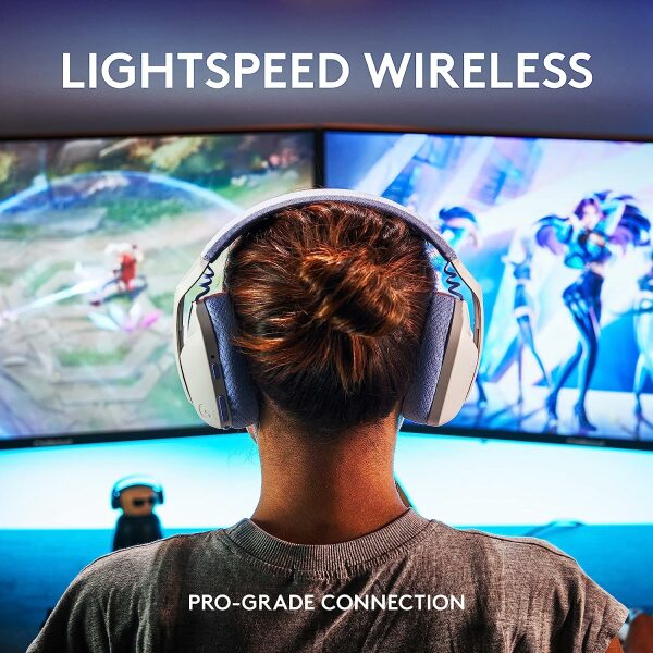 Logitech G435 Lightspeed and Bluetooth Wireless Over Ear Gaming Headphones - Lightweight with Dual mics, 18h Battery, Compatible with Dolby Atmos, PC, PS4, PS5, Mobile - White - Image 10