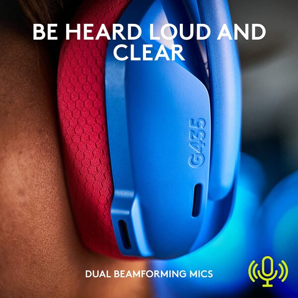 Logitech G435 Lightspeed and Bluetooth Wireless Over Ear Gaming Headphones - Lightweight with Dual mics, 18h Battery, Compatible with Dolby Atmos, PC, PS4, PS5, Mobile - White - Image 18