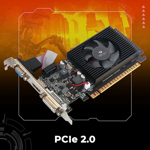 ZEBRONICS GT610 2GD3 with PCIe 2.0, Multiconnectivity HDMI DVI VGA, High Efficiency, Heatsink with Fan. - Image 6