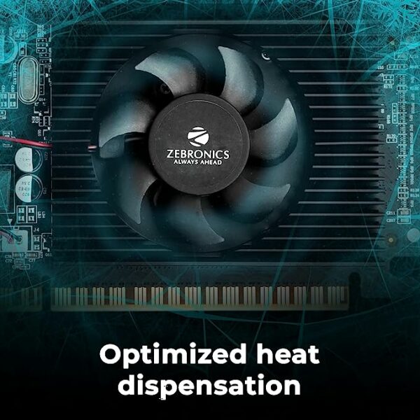 ZEBRONICS GT610 2GD3 with PCIe 2.0, Multiconnectivity HDMI DVI VGA, High Efficiency, Heatsink with Fan. - Image 2