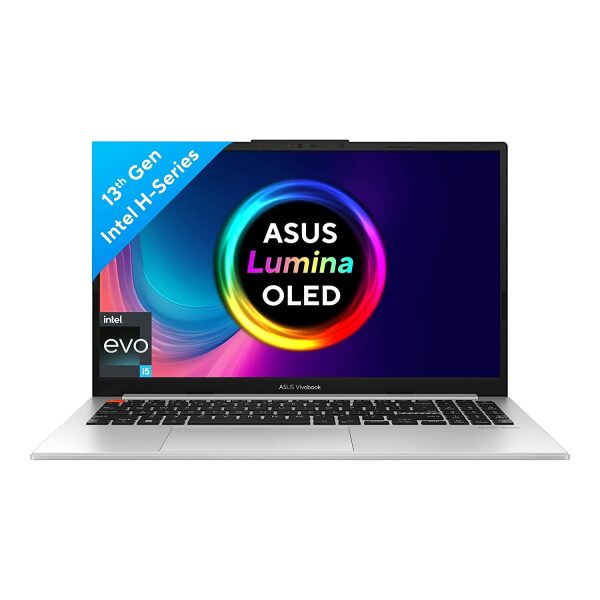 ASUS Vivobook S 15 OLED (2023), Intel Core EVO i5-13500H 13th Gen, 15.6" (39.62 cm) 2.8K 120Hz OLED, Thin & Light Laptop (16GB/512GB SSD/Windows 11/Office 2021/75WHr/Silver/1.7 kg) S5504VA-MA543WS
