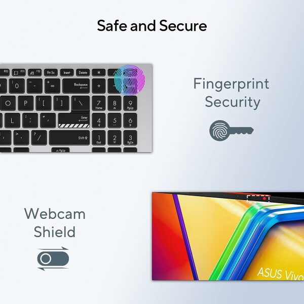 ASUS Vivobook S 15 OLED (2023), Intel Core EVO i5-13500H 13th Gen, 15.6" (39.62 cm) 2.8K 120Hz OLED, Thin & Light Laptop (16GB/512GB SSD/Windows 11/Office 2021/75WHr/Silver/1.7 kg) S5504VA-MA543WS - Image 12