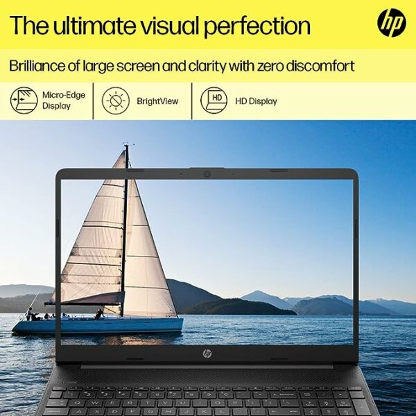 HP Laptop 15s, Intel Core i3-1115G4, 14 inch(35.6cm) HD Laptop(8GB RAM,512GB SSD,Intel UHD Graphics,Dual Speakers,Win 11,Alexa,Numeric Keypad,1.69 Kgs,Jet Black) 15s-fq2738TU - Image 6