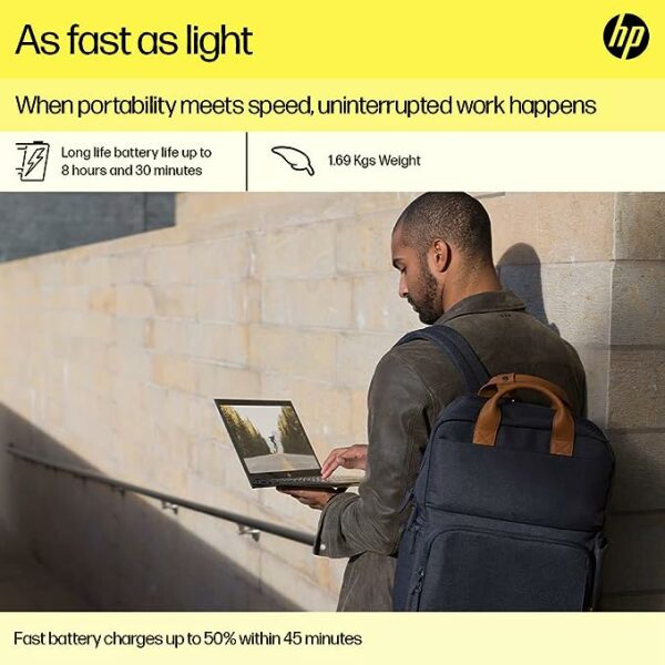 HP Laptop 15s, Intel Core i3-1115G4, 14 inch(35.6cm) HD Laptop(8GB RAM,512GB SSD,Intel UHD Graphics,Dual Speakers,Win 11,Alexa,Numeric Keypad,1.69 Kgs,Jet Black) 15s-fq2738TU - Image 3
