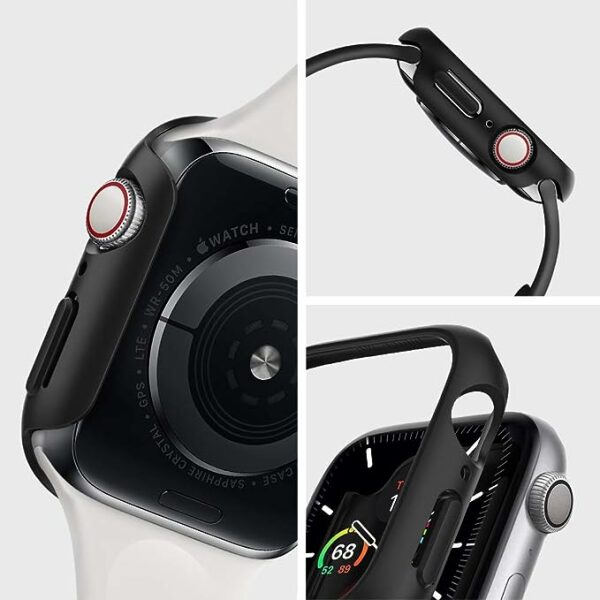 Spigen Thin Fit Cover Case Compatible with Apple Watch Series SE2 | 6 | SE | 5 | 4 (40mm) - Black (Watch not Included) - Image 5
