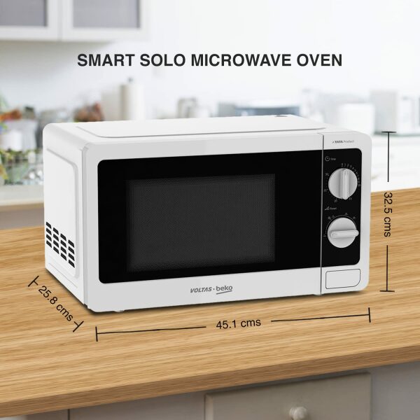 Voltas Beko, A Tata Product 20L, 700W smart solo Microwave oven (MS20MPW10, White) - Image 3