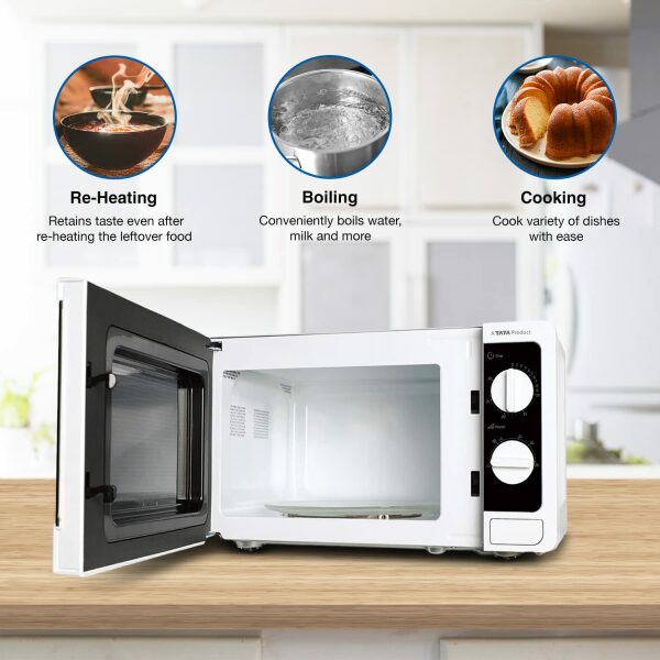 Voltas Beko, A Tata Product 20L, 700W smart solo Microwave oven (MS20MPW10, White) - Image 4