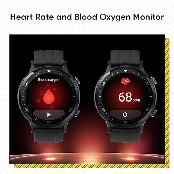 realme Smart Watch S with 3.30 cm (1.3") TFT-LCD Touchscreen, 15 Days Battery Life, SpO2 & Heart Rate Monitoring, IP68 Water Resistance, Black - Image 4