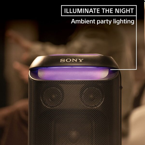 Sony SRS-XV800 Tuned for India X-Series Wireless Portable BT Karaoke Party Speaker IPX4 Splash-Resistant with 25Hr-Battery,Built-in Handle & Wheels,Powerful Sound,Mic/Guitar,Power Bank,Ambient Light - Image 11