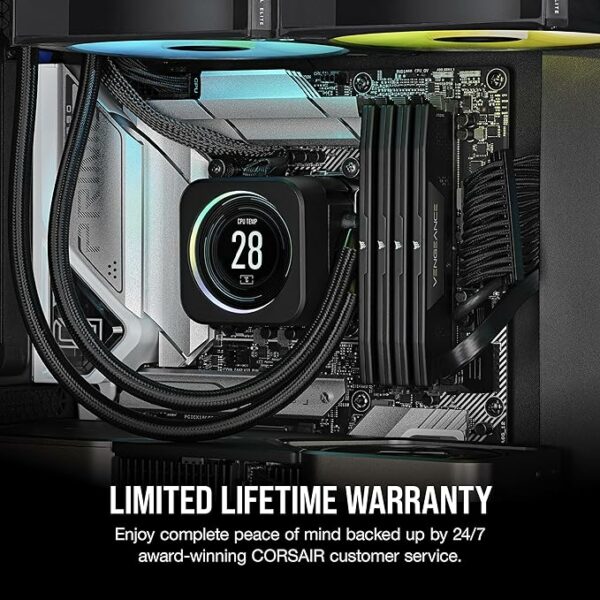 Corsair Vengeance DDR5 32GB (2x16GB) 6000MHz C40 Intel Optimised Desktop Memory (Onboard Voltage Regulation, Custom XMP 3.0 Profiles, Compact Form-Factor, Solid Aluminum Heatspreader) Black - Image 3
