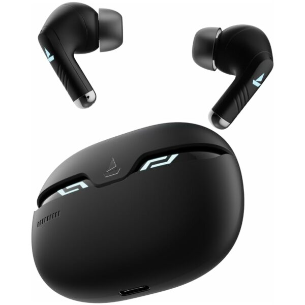 boAt Immortal 101 TWS Earbuds with Beastᵀᴹ Mode(40ms Low Latency), 30 HRS Playtime, Blazing LEDs, Quad Mics with ENxᵀᴹ Tech, ASAPᵀᴹ Charge & BTv5.3 - Image 9