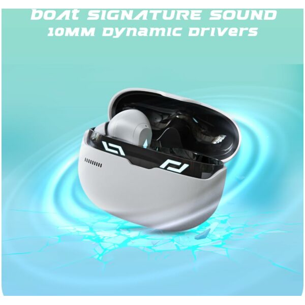boAt Immortal 101 TWS Earbuds with Beastᵀᴹ Mode(40ms Low Latency), 30 HRS Playtime, Blazing LEDs, Quad Mics with ENxᵀᴹ Tech, ASAPᵀᴹ Charge & BTv5.3 - Image 3