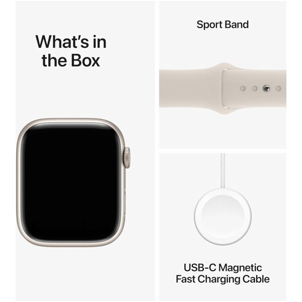 Apple Watch Series 9 [GPS 45mm] Smartwatch with Fitness Tracker, Blood Oxygen & ECG Apps, Always-On - Image 9