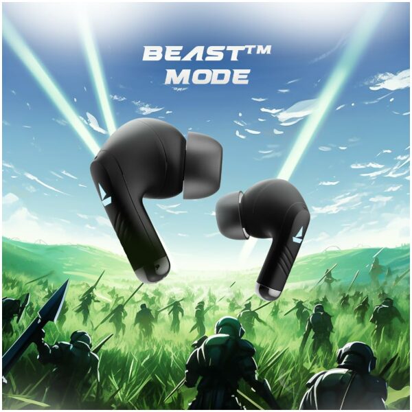 boAt Immortal 101 TWS Earbuds with Beastᵀᴹ Mode(40ms Low Latency), 30 HRS Playtime, Blazing LEDs, Quad Mics with ENxᵀᴹ Tech, ASAPᵀᴹ Charge & BTv5.3 - Image 15