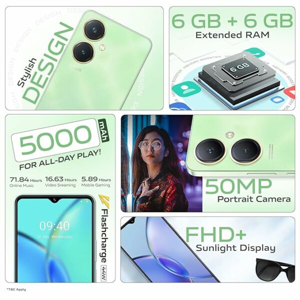 vivo Y27 (Garden Green, 6GB RAM, 128GB Storage) - Image 7