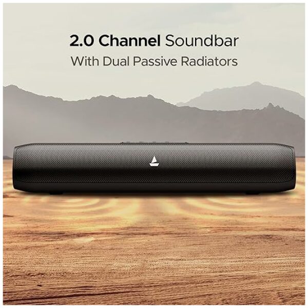 boAt Aavante Bar Groove Bluetooth 2.0 Channel Soundbar with 16 W RMS Output, Multiple Connectivity Modes, Up to 6 hrs Playtime, Bluetooth v5.0 & USB Type-C Port(Premium Black) - Image 4