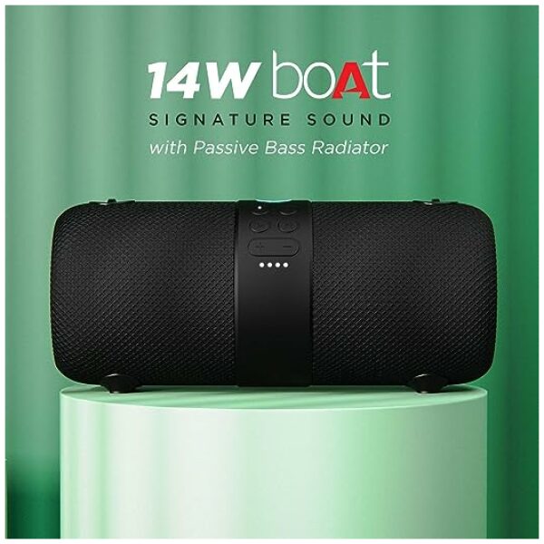 boAt Stone 1208 Bluetooth Speaker with Upto 9 Hours Playback, RGB LEDs, True Wireless Feature, Carry Strap, IPX7 and Ergonomical Design(Black) - Image 13