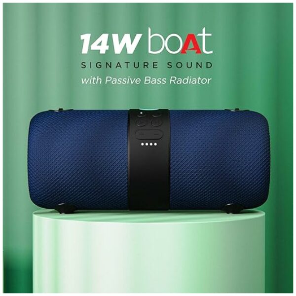 boAt Stone 1208 Bluetooth Speaker with Upto 9 Hours Playback, RGB LEDs, True Wireless Feature, Carry Strap, IPX7 and Ergonomical Design(Black) - Image 6