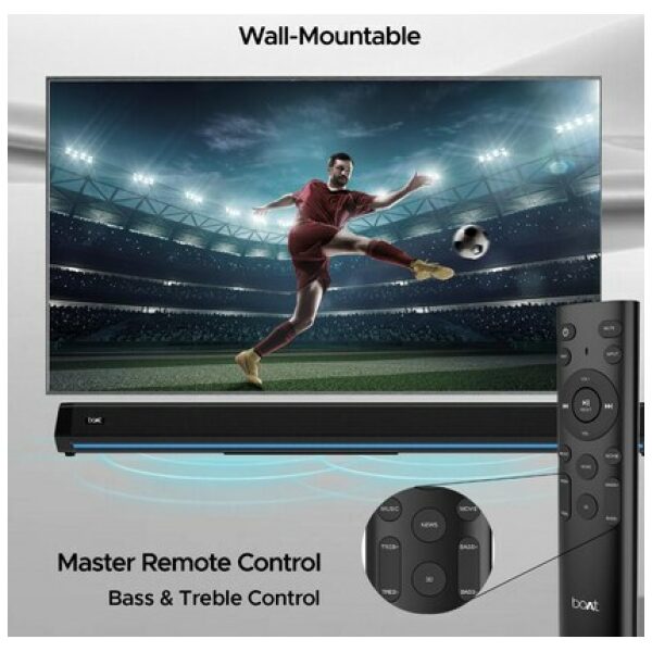 boAt Aavante Maven 2.1 Channel with 300 Watts RMS Signature Sound Bar, Midnight Black - Image 3