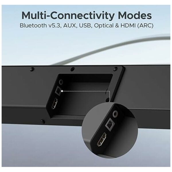 boAt Aavante Bar Stark Bluetooth Soundbar with 160W RMS Signature Sound, 2.1 Channel w/Wireless Subwoofer,Multi-Connectivity Modes,BT v5.3,EQ Modes & Remote Control(Premium Black) - Image 5