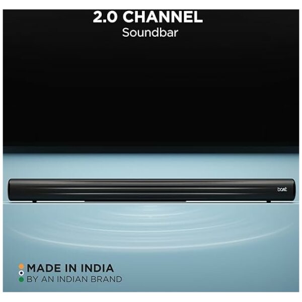 boAt Aavante Bar Rhythm Soundbar with 60W RMS Signature Sound, 2.0 Channel, Multi-Connectivity Modes, BT v5.3, EQ Modes, Bass & Treble Controls & Remote Control(Carbon Black) - Image 5
