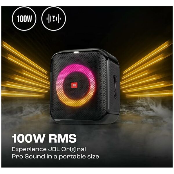 JBL Partybox Encore Essential | Portable Bluetooth Party Speaker | 100W Monstrous Pro Sound | Dynamic Light Show | Upto 6Hrs Playtime | Built-in Powerbank | Mic Support PartyBox App (Black) - Image 5