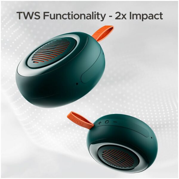 boAt Stone 105 5W Portable Bluetooth Speaker 11 Hours of Total Playtime, Multi-Modes : Bluetooth, TF, FM, Instant Voice Assistant and Built in Mic, Soldier Green - Image 6