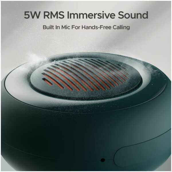 boAt Stone 105 5W Portable Bluetooth Speaker 11 Hours of Total Playtime, Multi-Modes : Bluetooth, TF, FM, Instant Voice Assistant and Built in Mic, Soldier Green - Image 2