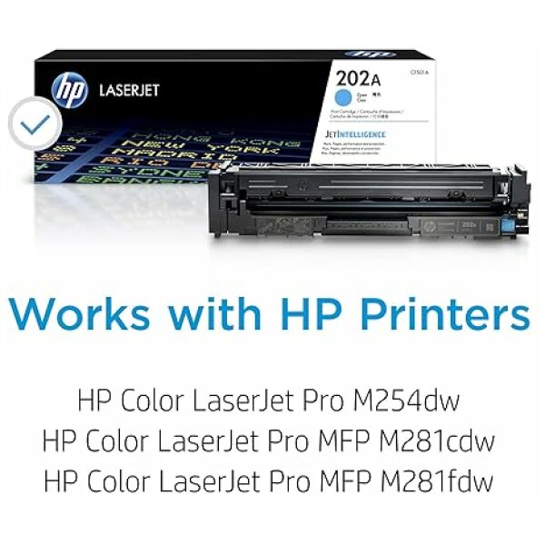 HP 202A (CF501A) Cyan Original Toner Cartridge for HP LaserJet Pro M254 M281cdw M281dw - Image 13