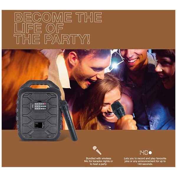 FINGERS Knockout Rugged 32 Watt Truly Wireless Bluetooth Portable Speaker (Black) - Image 2